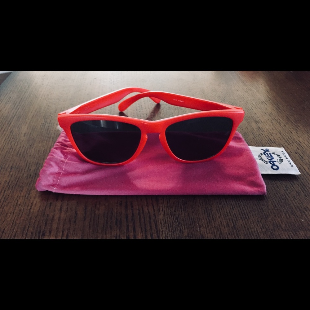 Oakley Frogskin Sunglasses- Red